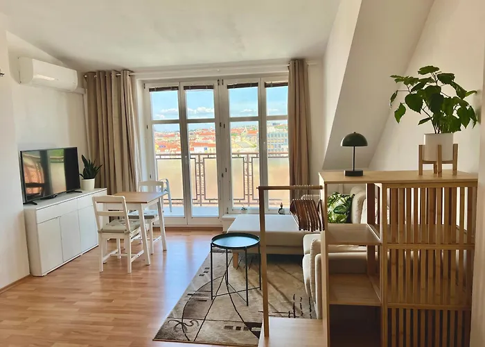 Cozy Studio With Prague Panorama View